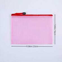 1pc/5pcs Zipper Bag Plastic Zipper Bag A5 Multifunctional Waterproof File Bag With Secure Zipper And Reinforced Seams, Suitable For Organizing Office, School Supplies, Pens And Accessories - Great For Travel, Commuting And Daily Use, Storage For Travel Accessories, Receipts,Back To School