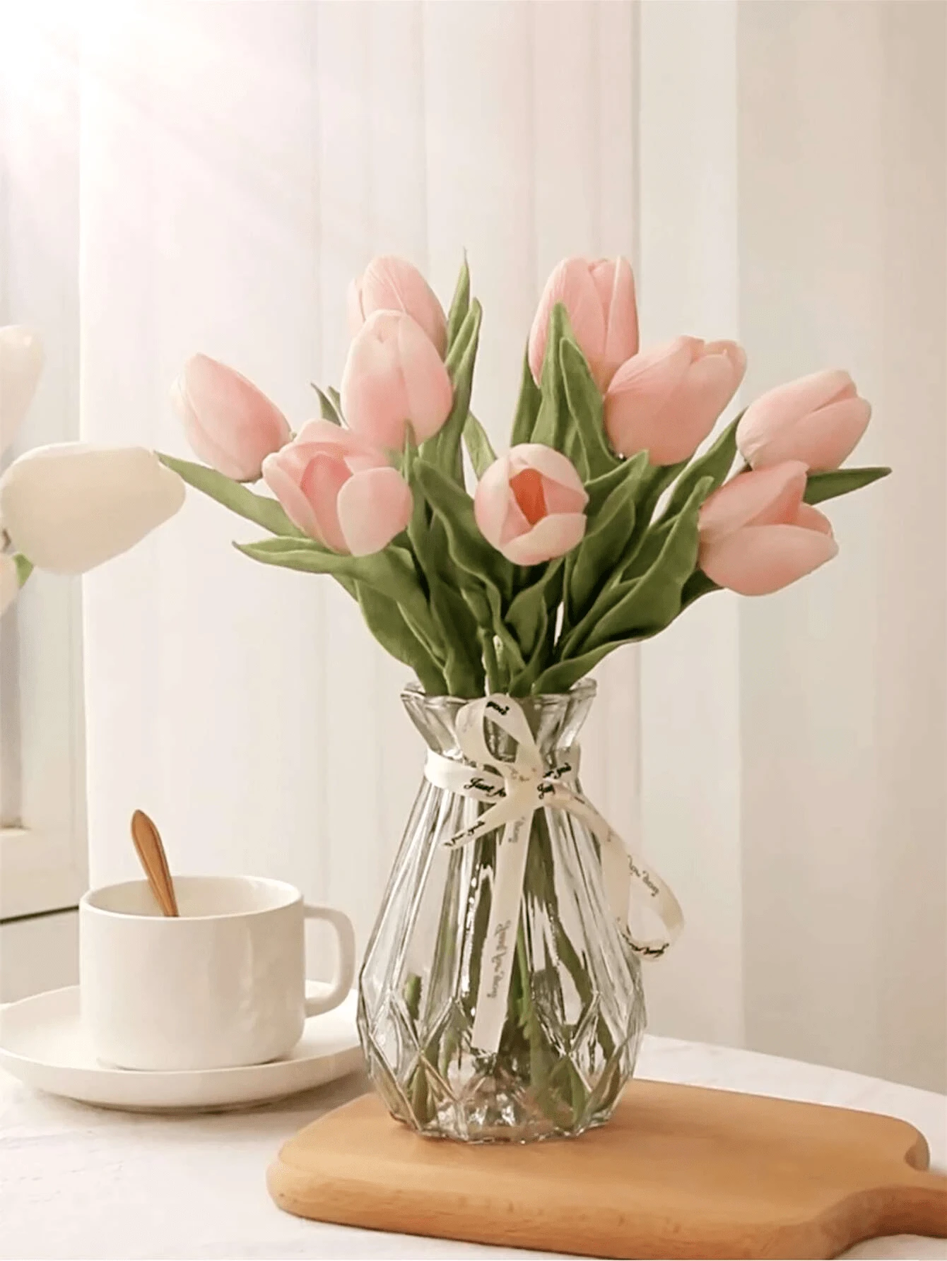 1 Wazon szklany, prosty przezroczysty wazon, używany do kompozycji kwiatowych, dekoracji domu, wazonu, dekoracji stołu jadalnego