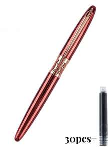 [Customized] 1pc Elegant & Fashionable Hollow Pen Barrel Ink Fountain Pen With 0.38mm Fine Nib, Smooth Writing, Refillable Ink Cartridge, Includes 30pcs Ink Cartridge Refills, 2.6mm Diameter, Perfect For Daily Writing, Calligraphy, Signature, Ideal As Personalized Gifts For Valentine's Day, Christmas, Back To School, Graduation, Father's Day, Teacher's Day, Thanksgiving - Multicolor - View 14