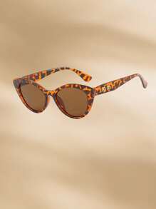 1 pieza Gafas de moda versátiles y cómodas con marco delgado de estilo vintage de alta gama