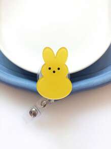 1 件复活节兔子亚克力徽章卷轴，带鳄鱼夹的伸缩 PMMA ID 夹，可爱的节日徽章卷轴适合护士和办公室工作人员。 - 彩色 - 查看 12