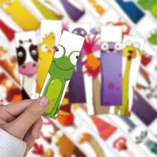 30 个有趣的动物书签、卡通阅读页、书标签装饰、学生创意礼物、DIY 页标签书签、回到学校