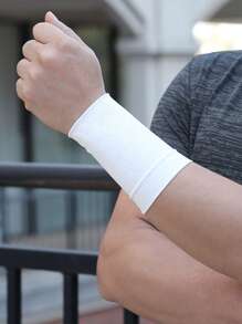 1 Pair Thin Breathable Ice Silk Wrist Sleeve, Summer UV Protection Arm Sleeves For Men Sleeves Cover Arms White Gloves Arm Warmers Autumn Outfits Halloween Costumes Black Arm Sleeve Gifts For Men - Various - View 6