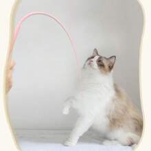 Simulated Mouse Tail Cat Toy Cat Teaser Funny Stick Silicone Long Tail Pet Interactive Toys For Cats Kitten Hunting Pet Products