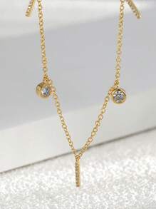 1 件时尚 925 纯银水滴流苏女士珠宝派对礼物订婚婚礼永恒承诺项链精美珠宝 - 水滴流蘇 - 查看 3