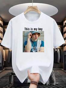 [Custom Vibrant Design DIY Custom T-Shirt] Customized Vibrant Design Personalized Custom T-Shirt For Men - White - View 5