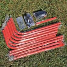 1pc 1m*1m Red Rebound Net, Portable Double-Sided Bounce Back Soccer Training Net