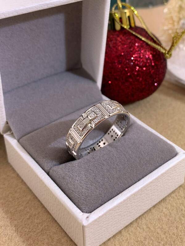AIHUASI 1 Peça Anel de Noivado de em Prata 925 para Homens, Corte Redondo 3.0Ct Grau AAAAA Zircônia Cúbica, Anel de Casamento de Promessa, Joia Fina de Luxo, Presente