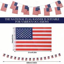 1/2pcs American Flag Hanging Pennants, Home Decor, 4th Of July Celebration Decoration - Multicolor - View 2