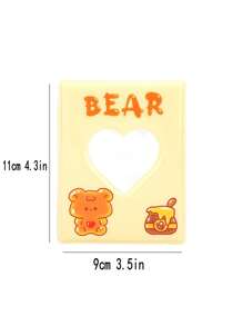 4pcs Children's Photo Album Card Collection Album, 1 Grid Card Album, 3.5" Cartoon Character Card Album, Collection Album - Multicolor - View 5