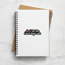 1/2/5pcs Don't Let The Hard Days Win Vinyl Sticker – Cute Pink Feminine Aesthetic For Water Bottles, Journals, And Laptops | Waterproof Sticker, Perfect Gift For Teen Girls & Young Women - Multicolor - View 6