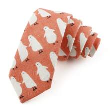 ZONFAZ 1PC Men Fashion Linen Ties Skinny 6cm Necktie Cartoon Animal Pattern Design Wedding Party Clothing Accessories Men Necktie - Multicolor - View 16