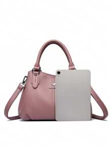 正品高品质奢华手袋设计师斜挎包大容量女式单肩包纯色皮革单肩包 2024 - 紫色 - 查看 6