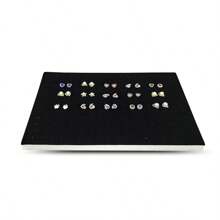 216 Holes Earrings Display Pad Studs Earrings Storage Jewelry Tray Inner Jewelry Box Insert Pad DIY Sponge Mat 33.5*22.5*1cm