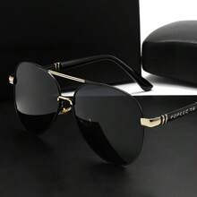 1 pièce Nouvelles lunettes de mode polarisées de luxe pour hommes, lunettes de mode pour la conduite pour hommes, marque designer vintage noire pour hommes, lunettes de soleil décontractées pour l'été, la plage, les vacances, l'extérieur et les voyages