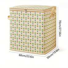 1件家庭衣物收纳袋被子搬家卧室储物小花点超大容量衣物收纳袋