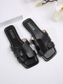 女士蛇皮系带凉鞋，夏季方头平底凉鞋