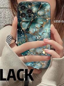 1pc Minimalist Butterfly Eye Skin-Feel Anti-Drop TPU Phone Case Compatible With IPhone 17/11, 16 Pro Max, 16 Pro, 16, 15 Pro Max, 14 Pro Max / Galaxy S25 Series, A16 / Honor X6A, X7B, X8B / 13C, Note 13