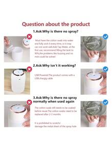 1pc USB Colorful Humidifier With LED Lights, Cute Cool Mist Humidifier - Refresh Room, Plants And Cars - Ideal For Home, Office And School - Great Gift For Holidays And Back To School - Multicolor - View 8