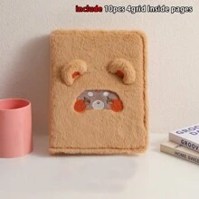 1本A5卡通蝴蝶毛绒相册，磁扣，全封面，内含10页内页，女孩追逐卡片活页相册，精美笔记本收纳盒，返校季文具