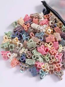 Set de 20 pinzas pequeñas de cangrejo de colores Morandi, pinzas para el cabello mini electrochapadas de colores, clips para el flequillo y el cabello de niña, clips para moños de princesa, diademas lindas y dulces, clips mini de moño semicircular