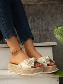 Women's Platform Wedge Sandals, Waterproof High Heeled Summer Slippers, Thick Sole Ladies Sandals, Big Size