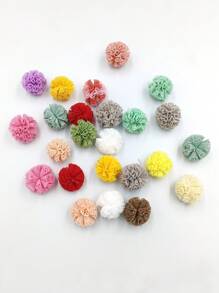 24/48 miếng vải lưới polyester co giãn nhiều màu đính bóng, kẹp tóc hoa ren hai tông màu, phụ kiện quần áo tự làm, màu sắc ngẫu nhiên - Nhiều màu - Xem 8