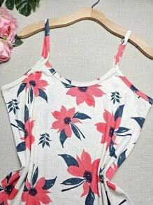 FASHION Women's Tank Top Plus Size Straps G1 Stretches Well NEW Prints - 五紅花瓣 - 查看 2