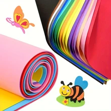 12 sztuk 24 sztuki kolorowej pianki EVA, nadaje się do odgrywania ról i rzemiosła, 9 na 12 cali, ręcznie robiony materiał DIY, wielokolorowe rekwizyty kwiatowe na imprezę