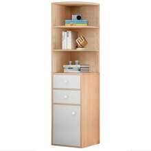 Tall Corner Cabinet, Sofa Side Corner Storage Cabinet, Triangle Corner Hutch With Open Shelves, Drawer, Single Door, Bathroom Storage Cabinet For Laundry Room, Living Room, Kitchen - 白色 - 查看 8