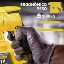 Seokiwi Kit Rotomartillo Y Esmeriladora Angular Inalámbrica 21v - Amarillo - Ver 6