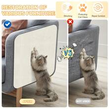Multipurpose Cat Scratch Pad - Customizable, Easy Install Furniture Protector And Claw Care Mat - Long-Lasting Polyester Design - White - View 8
