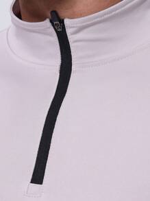 High Elastic Quick-Dry Breathable Lightweight Stand Collar Zip-Up Sports Jacket, Gym Outdoor Running Athletic Jacket