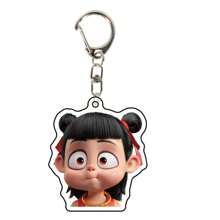 Nezha 2 Magical Child Havoc In Heaven Peripherals Cute Funny Movie Decor Backpack Charm Acrylic Keychain Small Gift - Multicolor - View 6