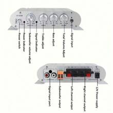 400W Mini Amplifier - 2.1 Channel Home Audio Stereo Hi-Fi System With Subwoofer - Compact Structure, Suitable For Speakers, Computers, TVs, Phones, Cars And Vehicles