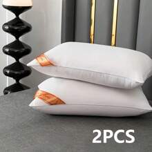 2 件/套豪华高回弹白色枕头，1 对柔软舒适纯色枕头，卧室睡眠枕头，5 星级酒店家用单人成人高枕 - 白色 - 查看 8