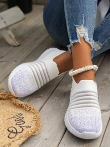 Zapatos de caminar de un pedal para mujer, zapatillas de deporte ligeras y de ocio