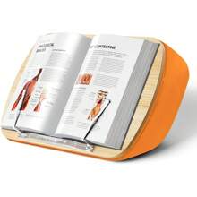 Base Book Stand And Comfortable Book Pillow Stand For Bed, Desk, Sofa Reading Pillow Stand For Kindle, IPad, Tablet Minimize Neck Strain Perfect Idea For Book Lovers (Orange) - Vibrant Orange_ - View 1