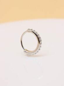 1pc Zirconia Stone Open Nose Ear Ring Septum Earrings Septum Ring Piercing Fashion Jewelry