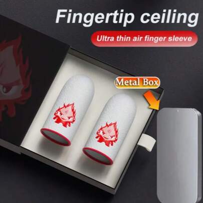 1/2/4 件 Fire 系列游戏指套 - 透气防汗触摸屏手套，增强舒适度和精准度，24 小时持久性能，非常适合玩家