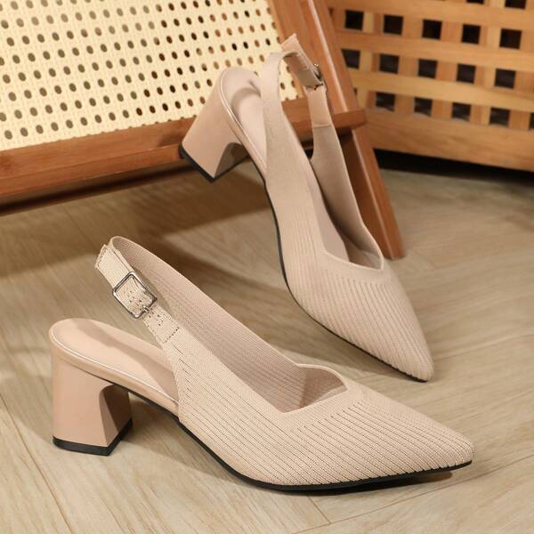 Damskie buty Letnie buty morelowe Sandały na wysokim obcasie Wygodne miękkie podeszwy Buty robocze Impreza Wakacje Buty dojazdowe Buty