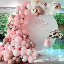 10/20/30/40/50pcs Light Pink Balloon 18/12/10/5 Inches, Light Pink Latex Party Balloon Suitable For Graduation Brides Shower Gender Revealing Birthday Party Decoration - Light Pink - View 3