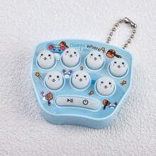 1pc Mole Whack Mini Handheld Game, Cartoon Electronic Glowing Finger Training Stress Relief Toy, Small Keychain, Mini Car Pendant, Creative Bag Keychain, Ideal Gift For Teenagers, Christmas - Multicolor - View 12