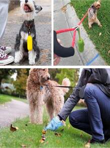 12pcs Dog Poop Bag Picker, Portable Dog Waste Bags With 1 Dispenser, Leak-Proof Pet Poop Bags, Suitable For All Kinds Of Pets At Home, Must-Have For Dog Walking