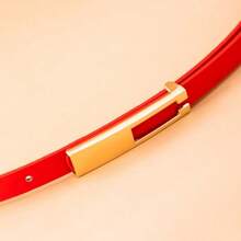 1pc Women Adjustable Skinny Slim Waist Belt With Smooth Buckle, Decor For Dress, Sweater, Shirt