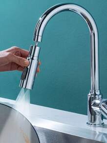 Cabeça de torneira de cozinha giratória universal de 360°, extensor de torneira de braço mecânico multimodo, extensor de torneira antirrespingo com interface de cobre e aço inoxidável para torneira comum, torneira de cozinha, pia, acessórios para bacia, decoração de banheiro, decoração de outono, volta às aulas