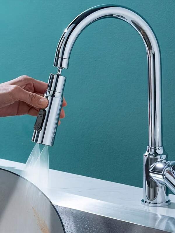 Cabeça de torneira de cozinha giratória universal de 360°, extensor de torneira de braço mecânico multimodo, extensor de torneira antirrespingo com interface de cobre e aço inoxidável para torneira comum, torneira de cozinha, pia, acessórios para bacia, decoração de banheiro e verão, volta às aulas