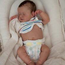 Reborn Baby Dolls Girls 20 Inches Handmade Washable Reborn Babies Soft Vinyl Body With Anatomically Correct, Reborn Doll Looks Like A Real Baby (Closed Eyes Blonde Girls)