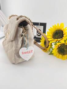 1 pieza Llavero acrílico con forma de corazón y letra, accesorio para propuesta de fiesta, decoración de bolsos