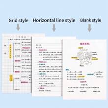 1 68 页复古牛皮纸笔记本、网络格式练习本、水平线抄写本、空白书写本、草稿本、素描本、日记本 - 棕色 - 查看 1